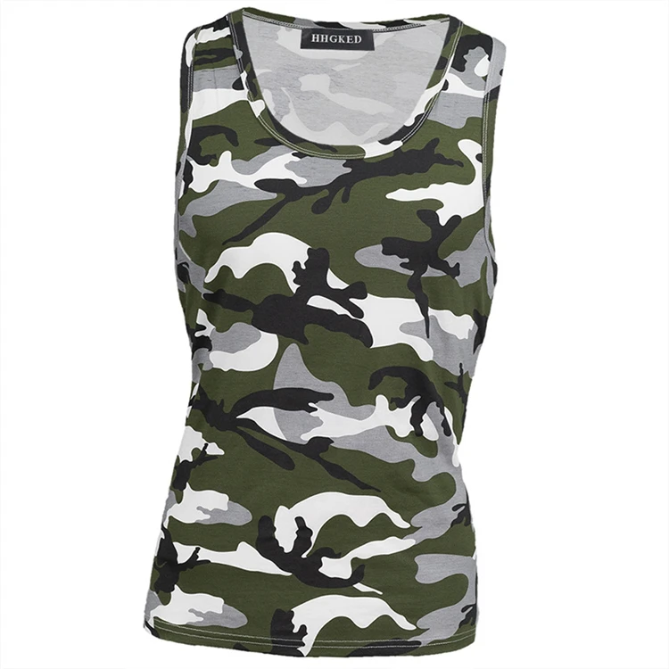 

2021 new fashion men waist trainer vest Three Colors Plain Camo Wholesale China Custom camo men vest cotton