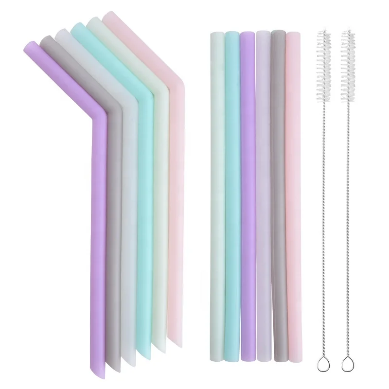 

100% Food Grade Silicone Eco-Friendly milk straw flavored custom made drinking straws, Customize any pantone color