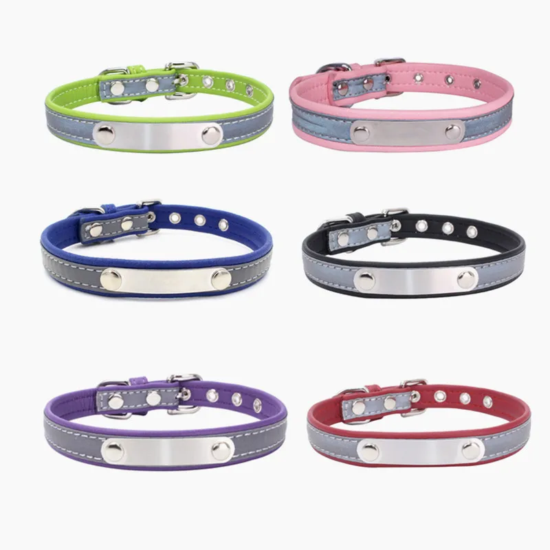 

2021 Reflective Collar Custom Logo Engraving ID for Dog, Picture shows