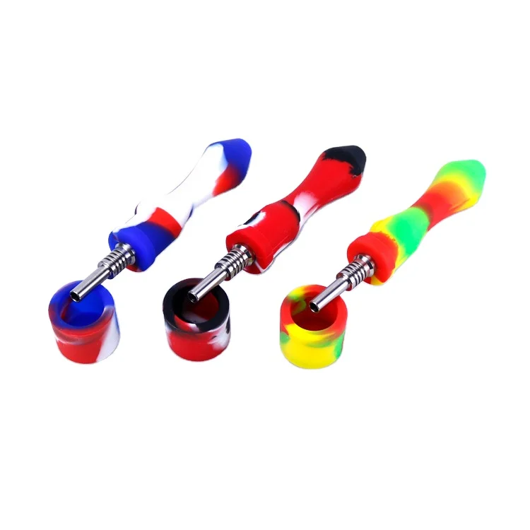 

tobacco mini titanium nail pipe environmentally friendly Silicone weed pipe