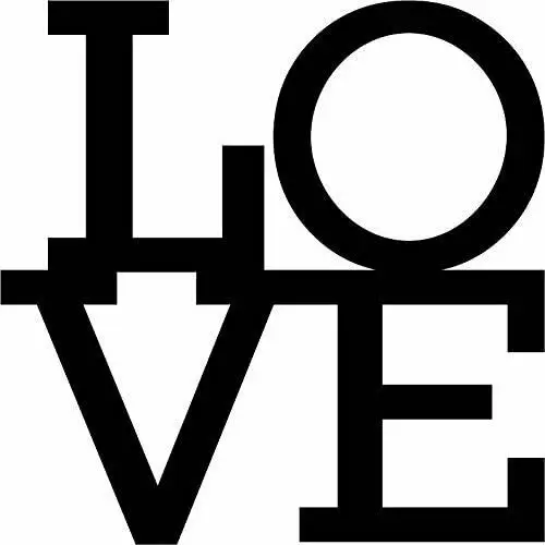 

Yinfa Square Word Love Metal Wall Plaque | Home Decor Wall Sign | Love Word Art, Black