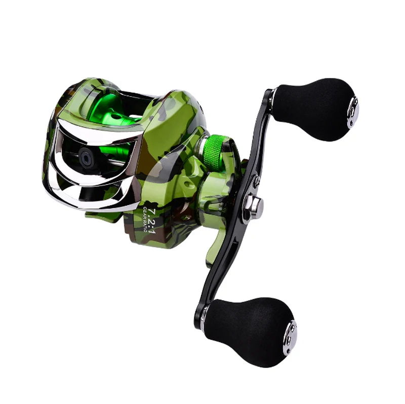 

Amazon Metal 18+1BB 7-10 kg Max Drag 7.1:1 Bait Casting Green Camouflage Lews Baitcaster Fishing Reels