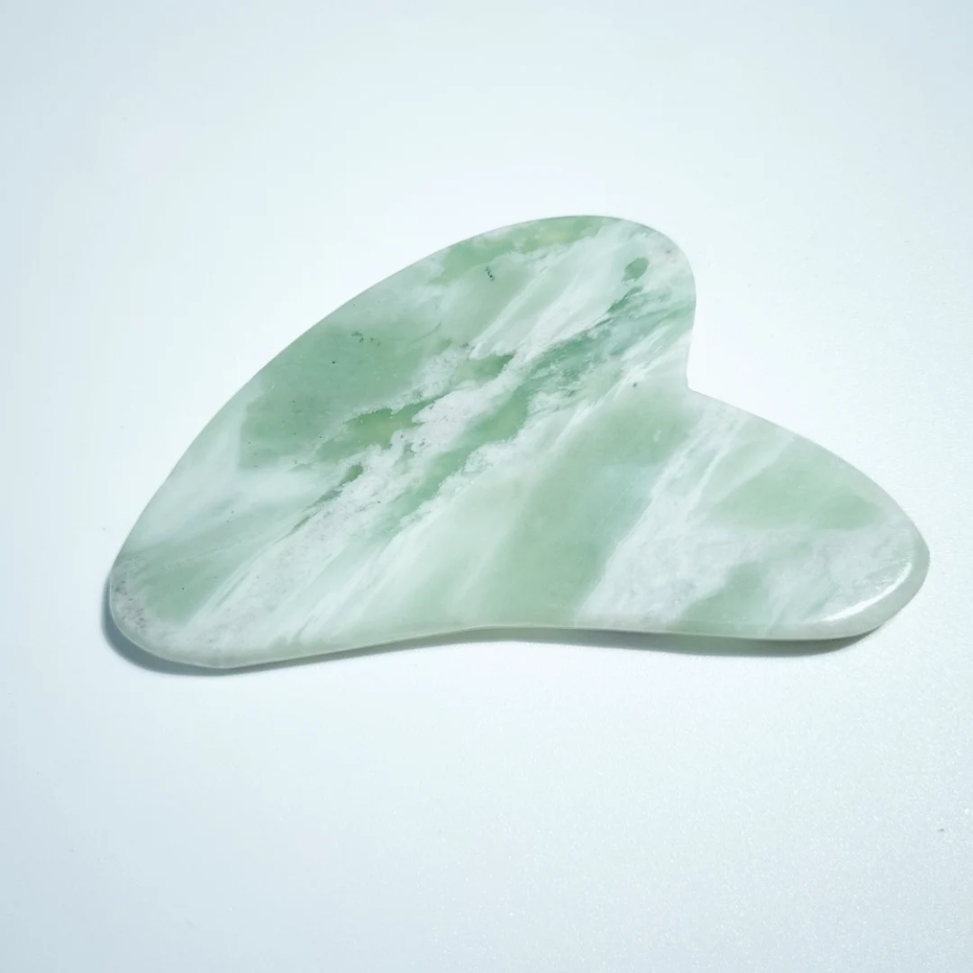 

Huiying Favorable price xiuyan jade guasha stone board custom face gua sha tool for healing