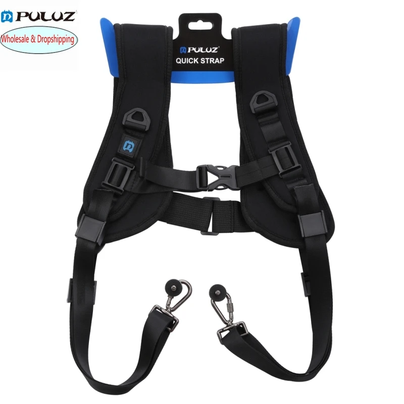 

Ready to Ship PULUZ Quick Release Double Shoulder Foam Harness Soft Pad Strap Belt for DSLR Digital Cameras