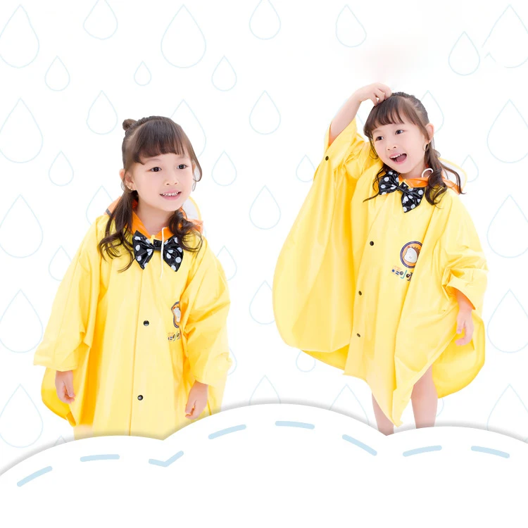 

100% Pvc Material Tasteless And Waterproof Four Kinds Of Color Kids Raincoat, Customized color