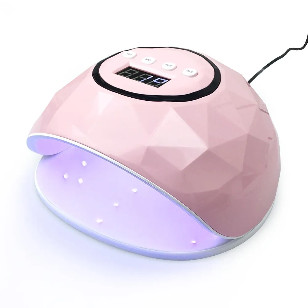 

72W UV Nail Dryer Intelligent Induction F5 UV gel nail Lamp for Nail Manicure Gel, White, pink