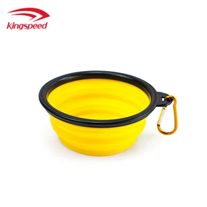 Image of Travel Collapsible Silicone Dog Bowl Foldable Expandable Dish For Pets