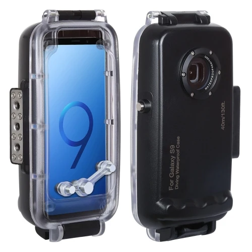 

Merry Christmas HAWEEL 40m/130ft Waterproof Diving Case Photo Video Taking Underwater Housing Cover for Galaxy S9, 3 colors
