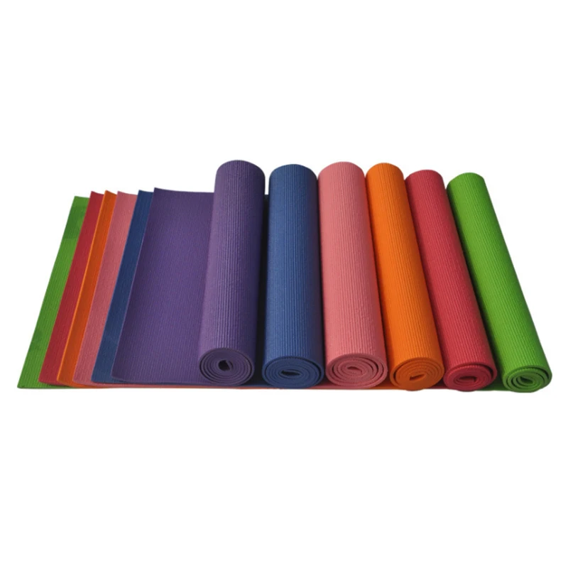 

Factory direct sale customized color printing large non-slip mat workout fitness mat print 5mm foldable PVC yoga mat, Red,orange,purple,green,pink, customizable