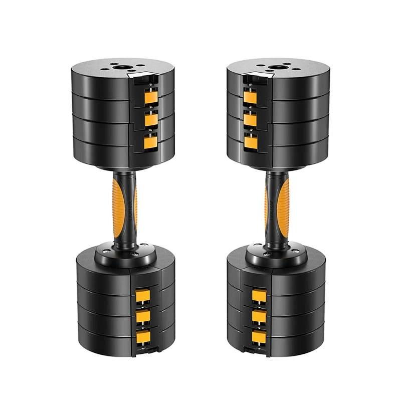 

BunnyHi YL055 Hotsale Gym Weight Dumbbell Set Adjustable Dumbbell For Fitness And Body Shaping, Black orange