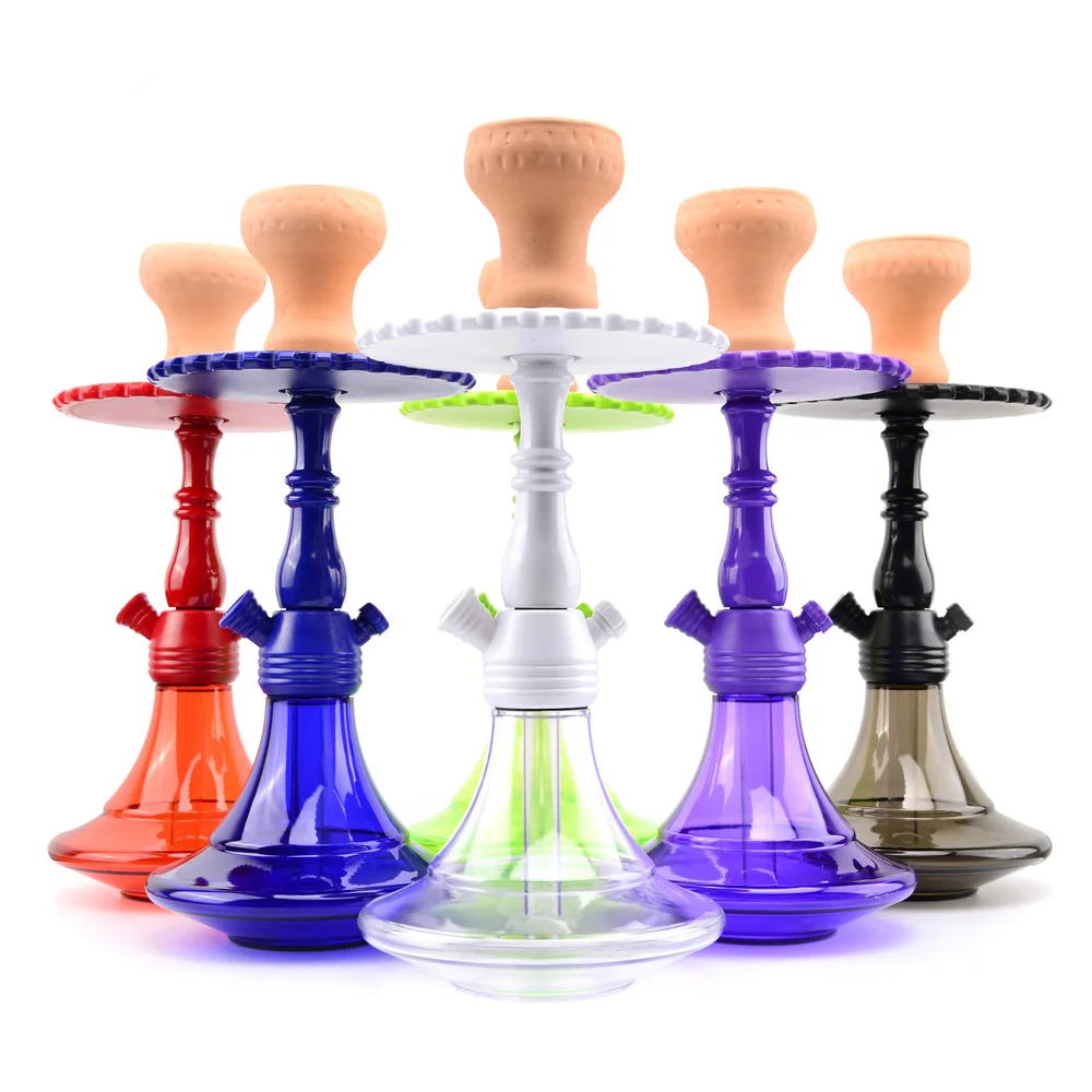 

NEW Wholesale small quantity color mixed free customized glass shisha hookah, As picture