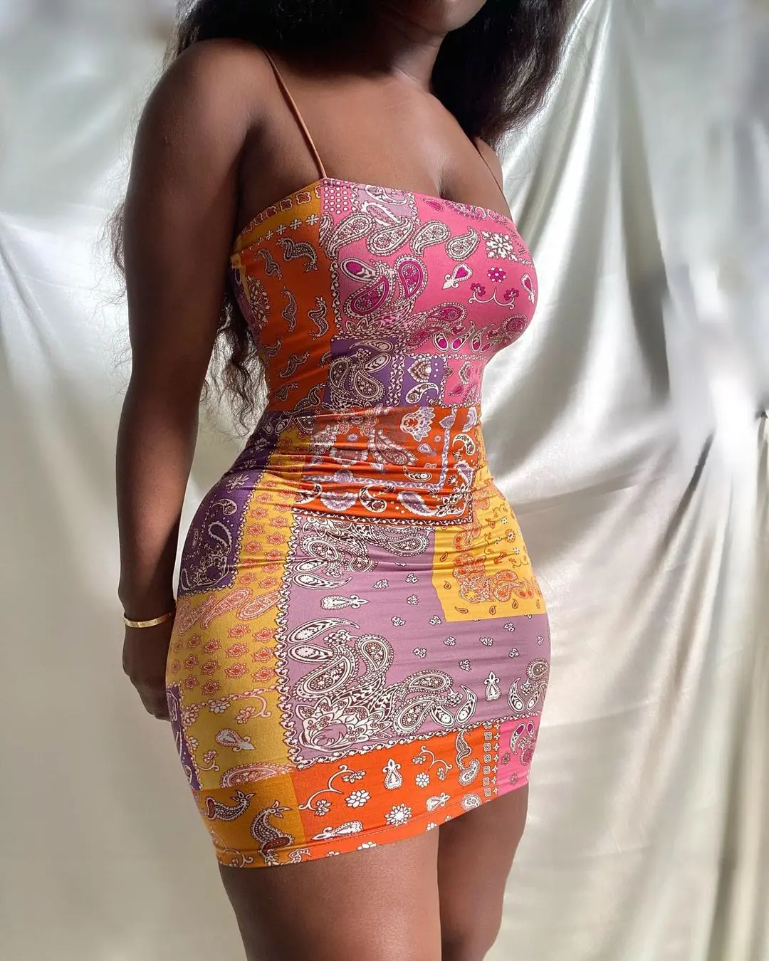 

H6138 - Fashion Sexy Sleeveless Printed Bandage Women Dresses