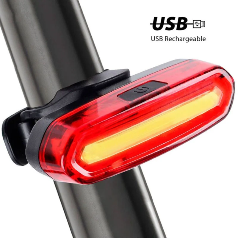 

Bicycle LED Rear Tail Light USB Safety Outdoor Warning Cycling Portable Lights Rechargeable Bike Helmet Backpack Sport Red Lamps
