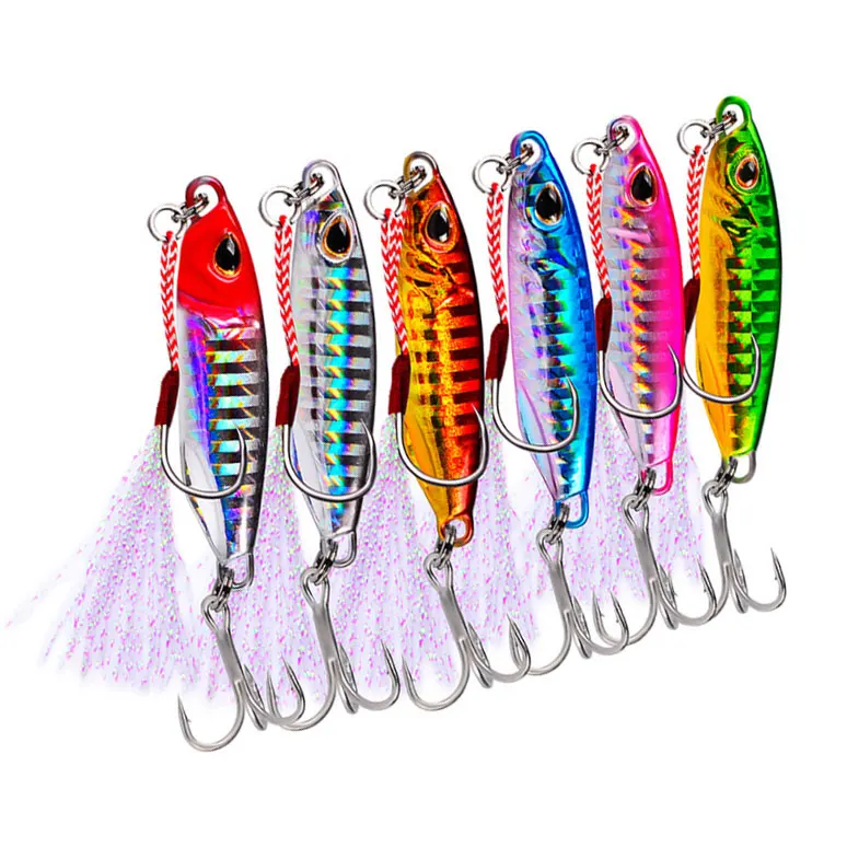 

Hot sale luminous 45mm 50mm 60mm 65mm 75mm 80mm jig lure for sea fishing, 6 colors