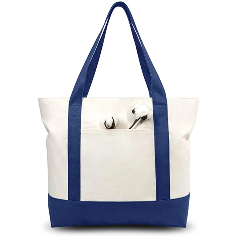 Promotional Travel Large Designer Cute Custom Logo Print Size Washable Durable Blank Tote Cotton Shopping Canvas Bags