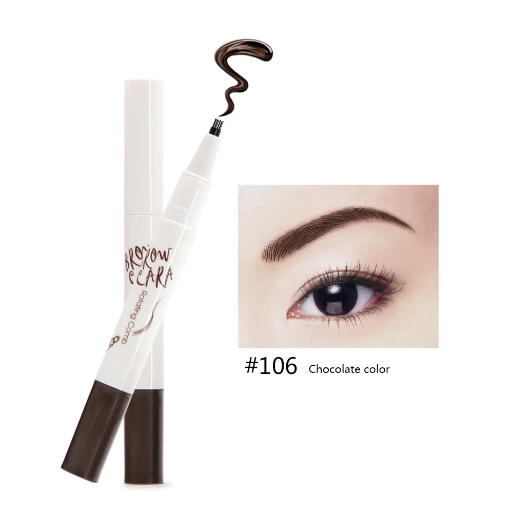 

Custom Rotating Brush Comb Waterproof Eyebrow Dyeing