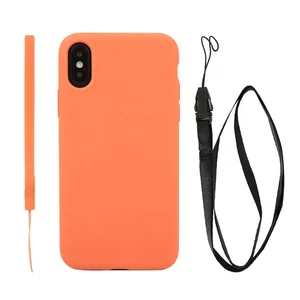 Clear Transparent TPU Shockproof Phone Case Holder With Neck Cord Lanyard Strap Crossbody Case For iPhone X Xs Xr