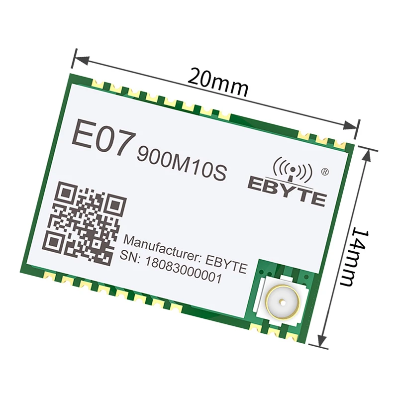 

Ebyte E07-900M10S TI( Texas Instruments) CC1101 Wireless RF Transceiver Module