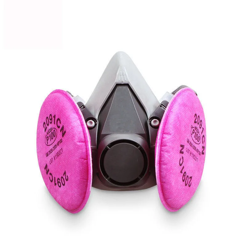 

6200 Half Face Pieces Mouth Cover Filter 2091 Particulate Filter Breath Valve Vehicle Work Dust Proof Rubber Factory Protection