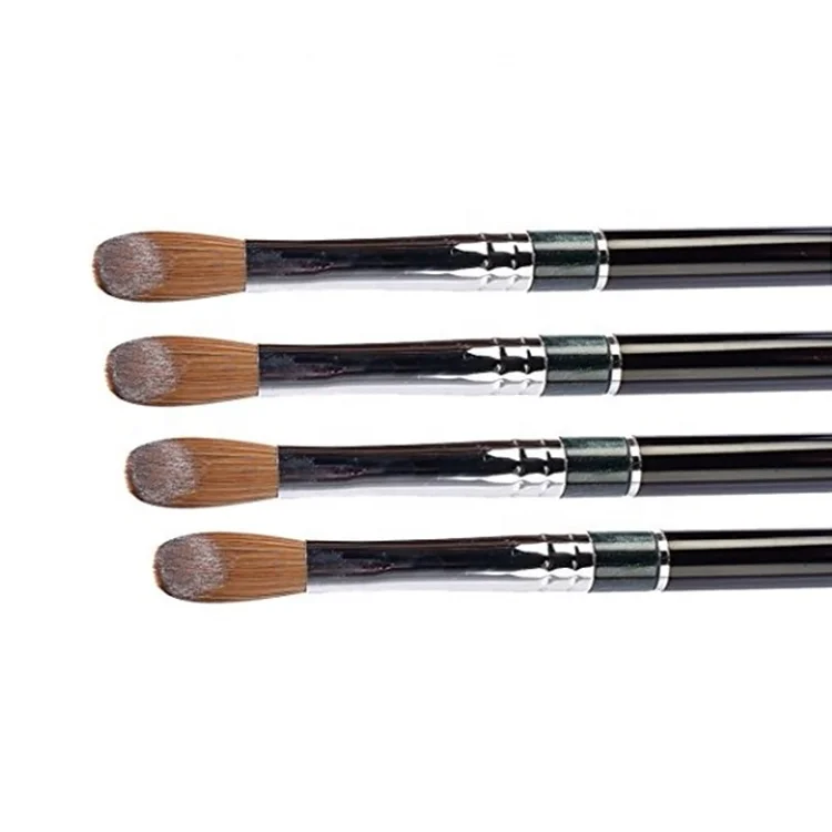

Black Wood Handle Superior Quality Acrylic Brush Pure Real Kolinsky Crimped Acrylic Nail Brush For Nails Art, Oem
