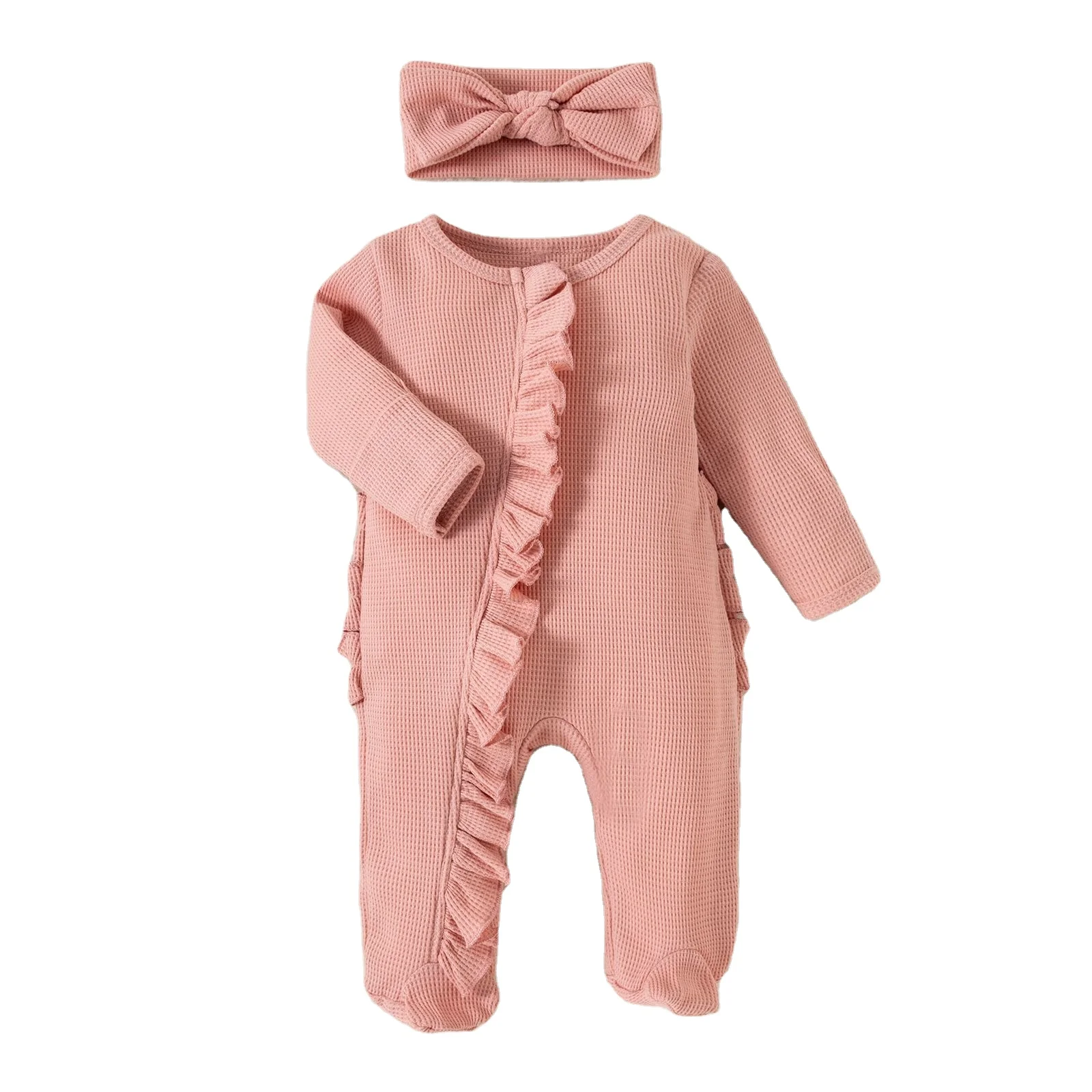 

Baby Girls Underwear Ruffled Rompers Cotton Pajamas baby footed onesie pajamas one-piece clothes