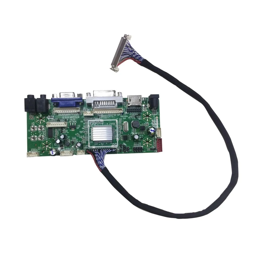 
HDM/DVI/VGA to LVDS Converter Board With Cable Keypad for Car Advertising Monitor LCD Screens 