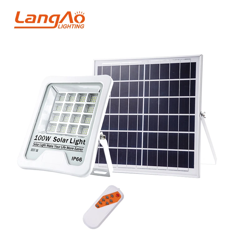 High lumen Outdoor ip66 waterproof square 50 100 200 w solar led flood lamp