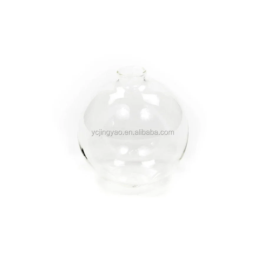 

Handblown Small Clear Round Glass Ball Bud Vase