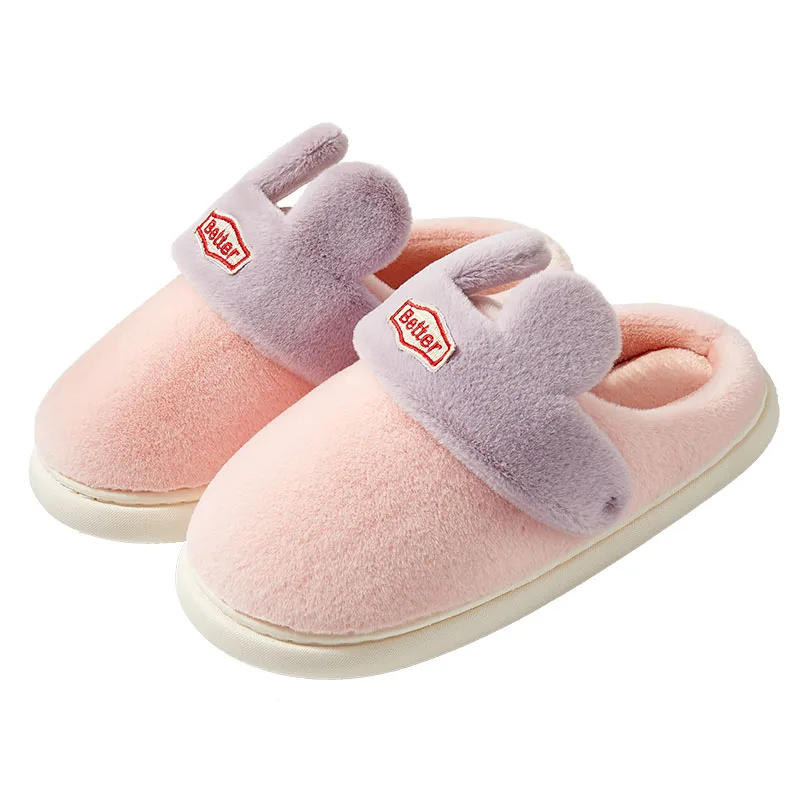 

Durable Using Low Price Winter Women House Slippers Faux Fur Warm Flat Waterproof Slides, Solid color