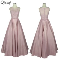 

Elegant Sleeveless Bowknot Decoration Lace Long Evening Dresses