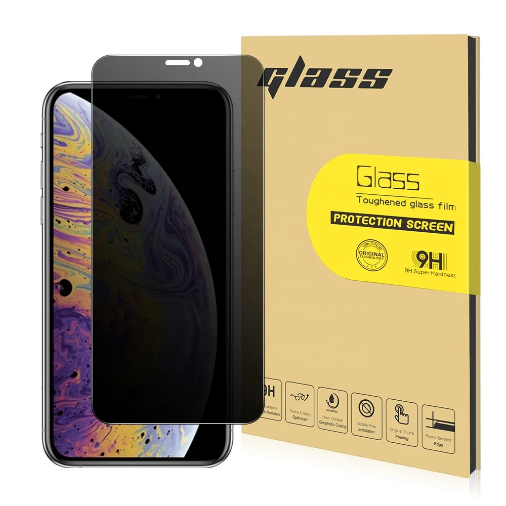 

Amazon 0.33mm Screen protector privacy 9H Screen protection Glass Fine hole 3D Tempered Glass for iphone XS 5.8