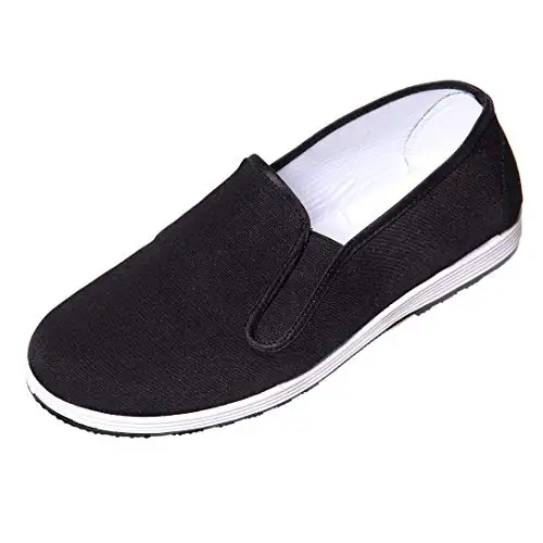 

Wholesale Men Martial Arts Tai Chi Shoes Rubber Sole Canvas Chinese Kung Fu Shoes, Black