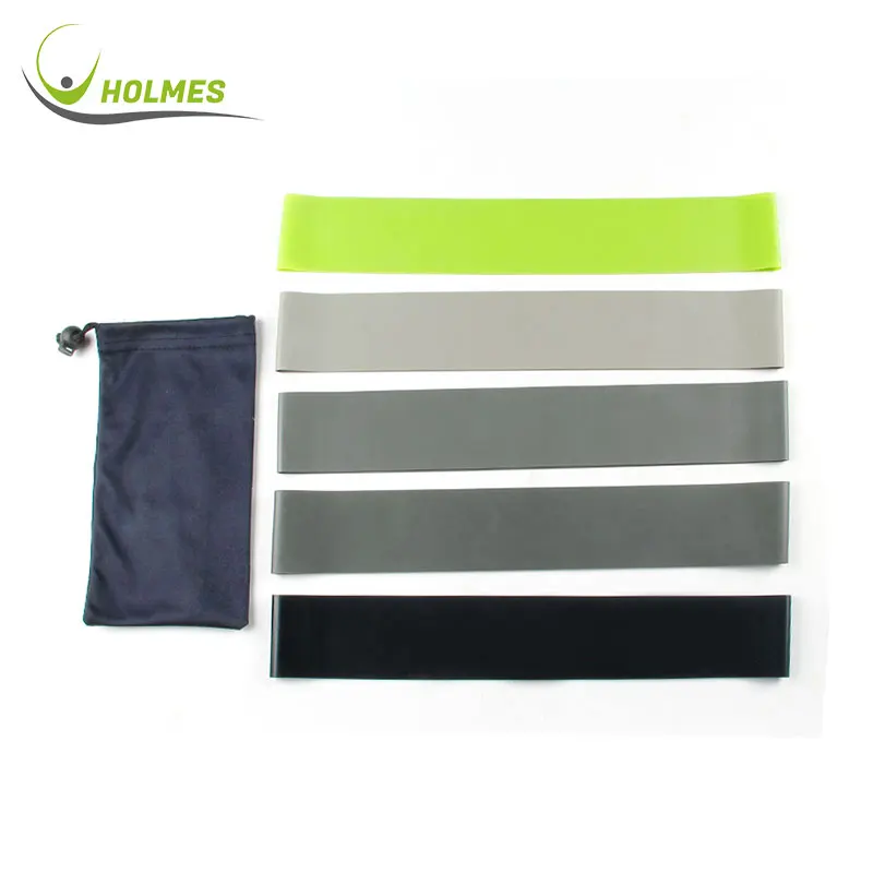 

Promotional Cheap Personalized design mini loop resistance band, Green+grey/custom