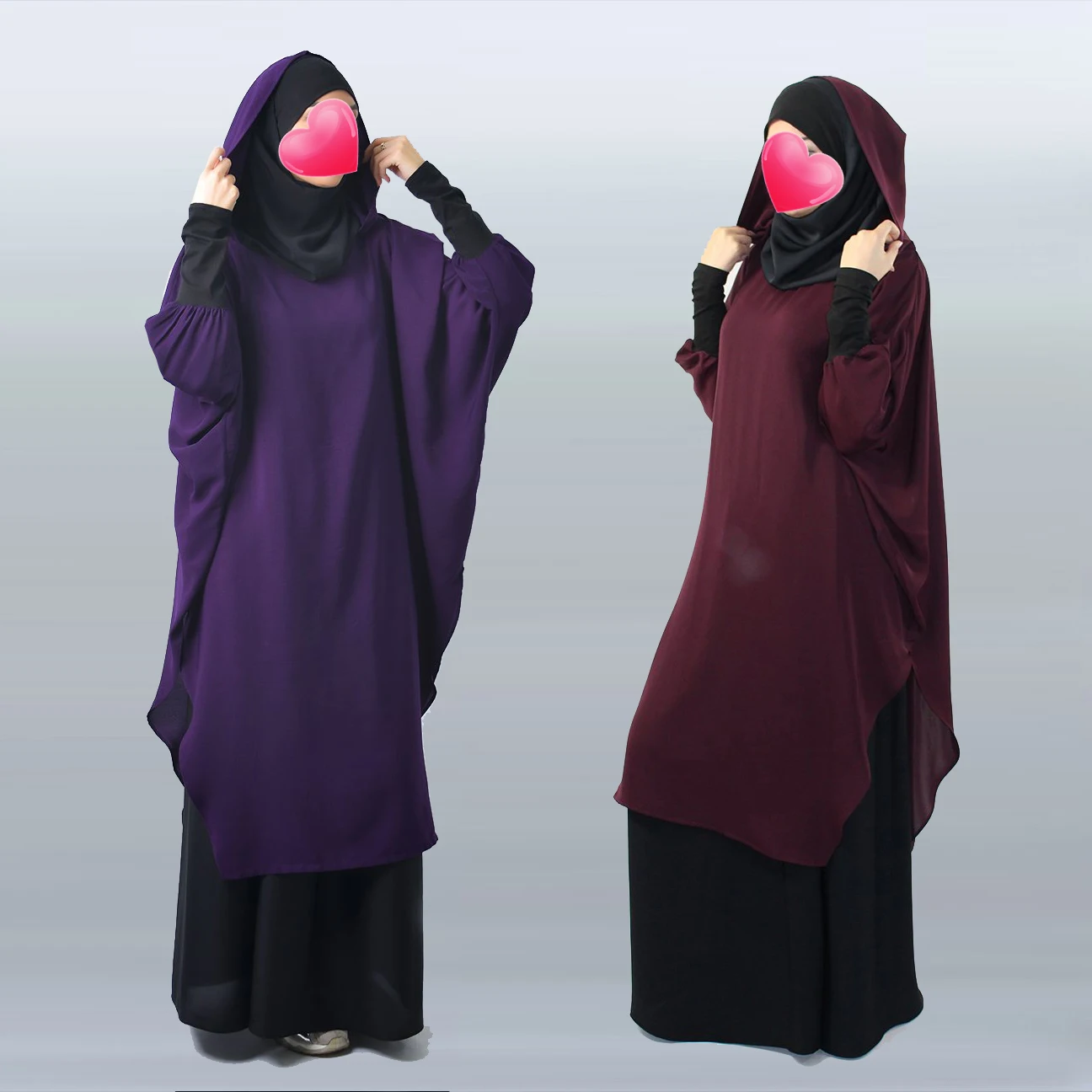 

Manufacturer Well Made islamic dress muslim clothing nida prayer hijab overhead knee length one piece khimar jilbab abaya, Black,green ,navy, gray, brown,green,purple