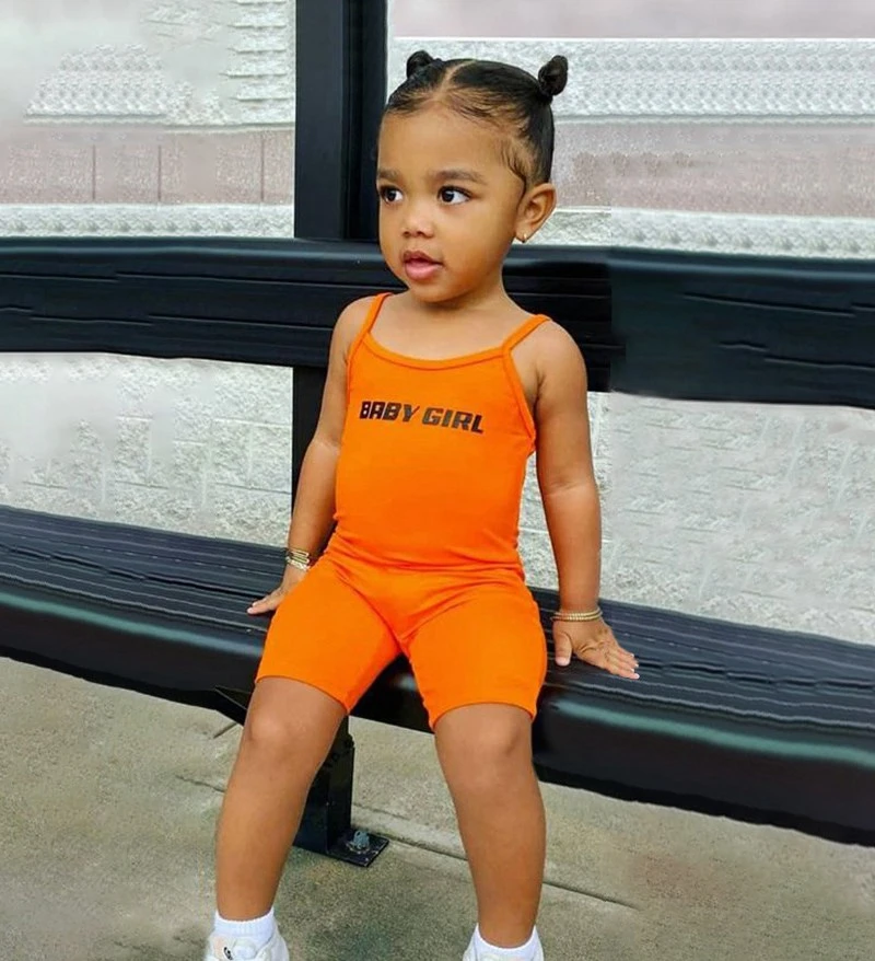 

P107005 jumpsuit baby rompers sleeveless bodycon playsuit pants tanks strap toddler kids clothes children outfits 2 to 8 yrs, Customized color