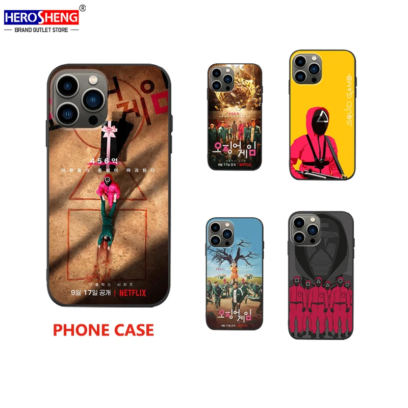 

Wholesale High Quality Tpu Shockproof Materials Squid Game Case phone 12 pro max phone Aapl Case Phone 13 Case
