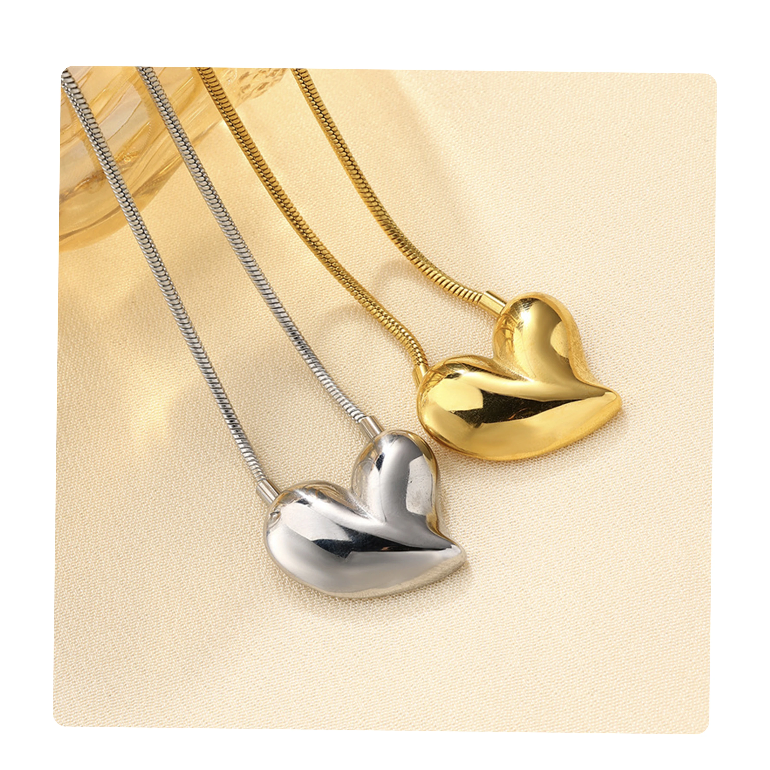 Fashion 18K gold plated 316L stainless steel stereoscopic  Jewelry Pendant Gold necklace women jewelry