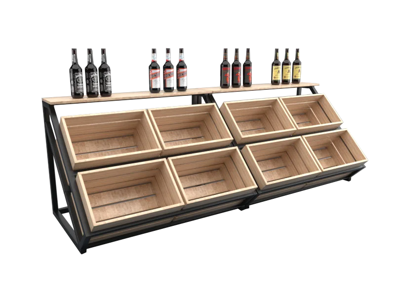 Fashion Boutique Store Furniture Supermarket Gondola Shelving Wine Rack