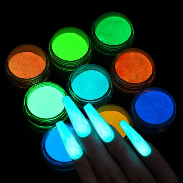 

Supplies Nails Night Glow in Dark Dipping Powder Colors Luminous Acrylic Powder