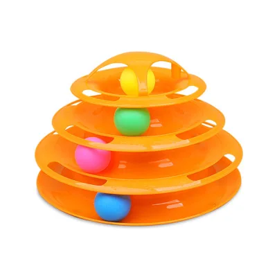 

Cat Tracks Cat Toy Fun Three Levels Of Interactive Play Circle Track with Moving Balls Satisfies Kitty Hunting Toy