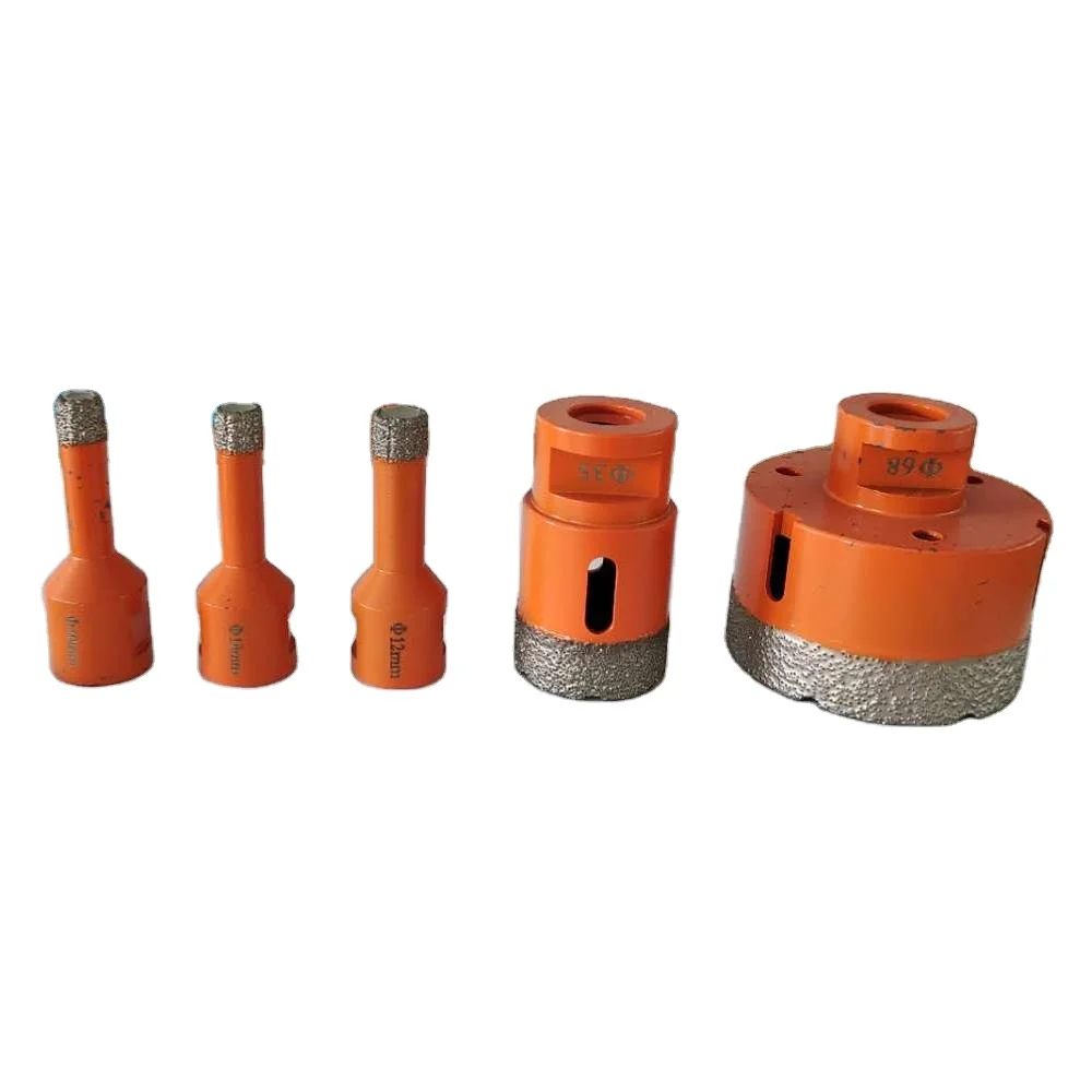 金刚石岩心钻头,用于钻孔花岗岩大理石瓷混凝土石材真空钎焊钻头35