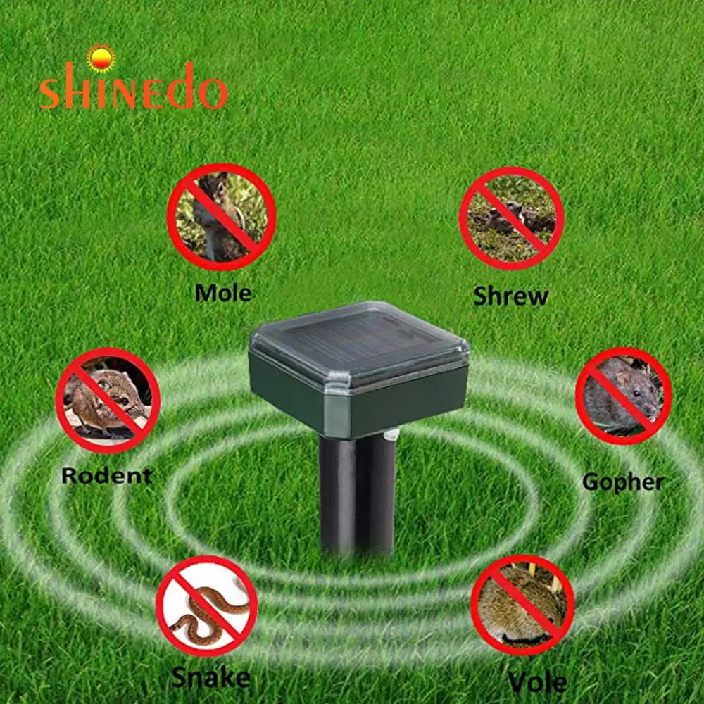 

Upgrade Animal Repellent Waterproof Outdoor Solar Powered Vole Chaser