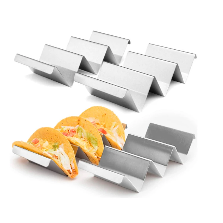 Custom Taco Holder Tray Shell Rack Set Stainless Steel Taco Stand ...