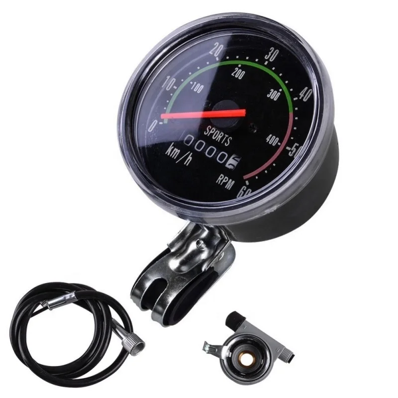 

Bicycle Mechanical Classic Digital speedomer,Cycling Universal Waterproof Odometer Stopwatch,Riding mountain bike Stopwatch, Black