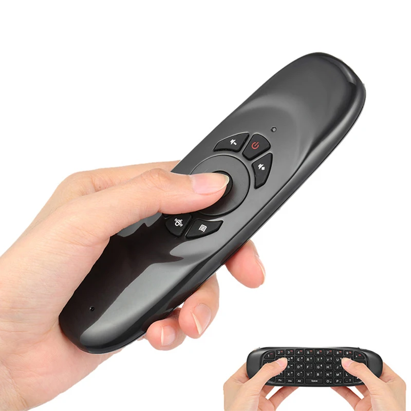 
Factory supply 2.4GHz Wireless air mouse C120 with mini QWERTY Keyboard Remote Control for Set Top Box  (62015709823)