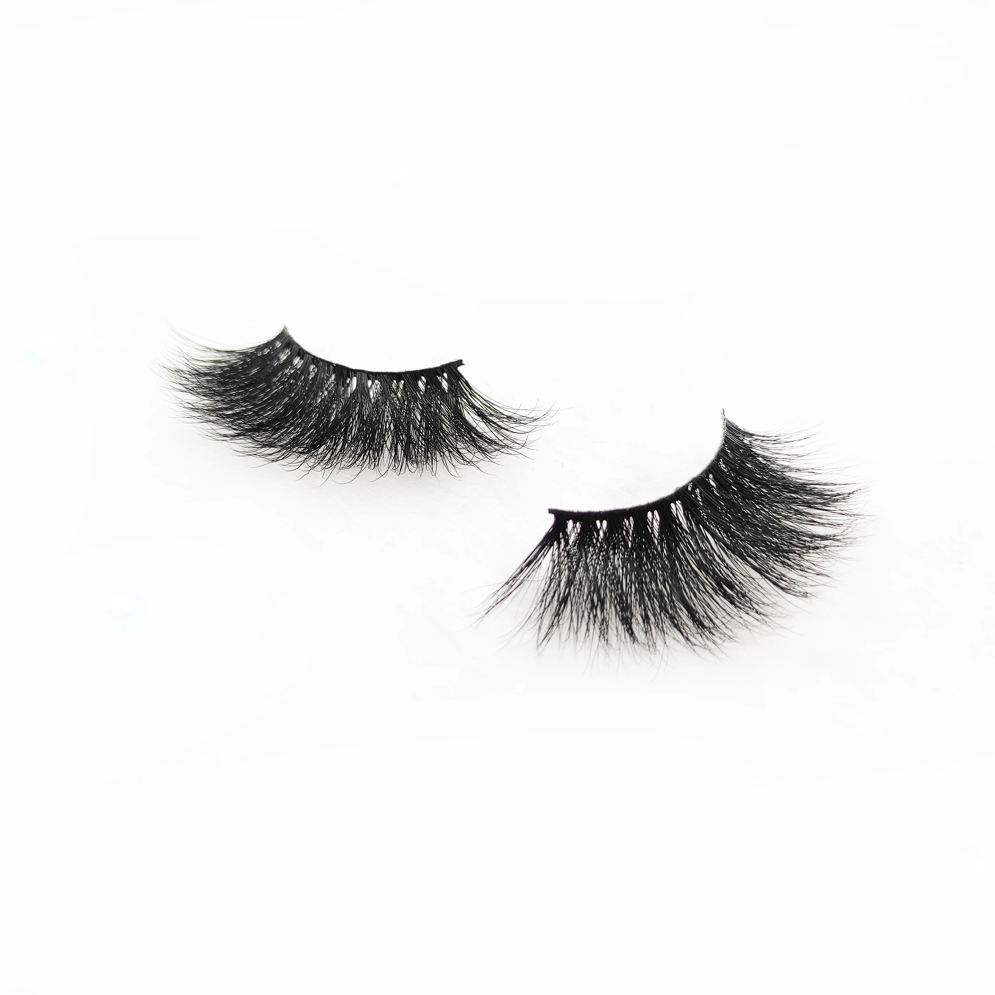 

Wholesale Private Label Hot Sale Indivdual Fluffy Wispy Mink Eyelash Strips 100% Mink 5D Eyelashes, Natural black