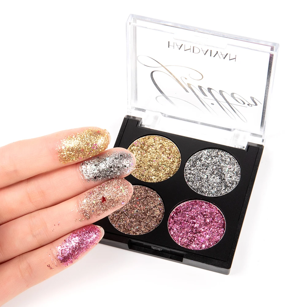 

HANDAIYAN glitter shiny cheap eyeshadow sombra de ojos palett shimmering powder eye shadow glitter eyeshadow palette make up, 12 colors