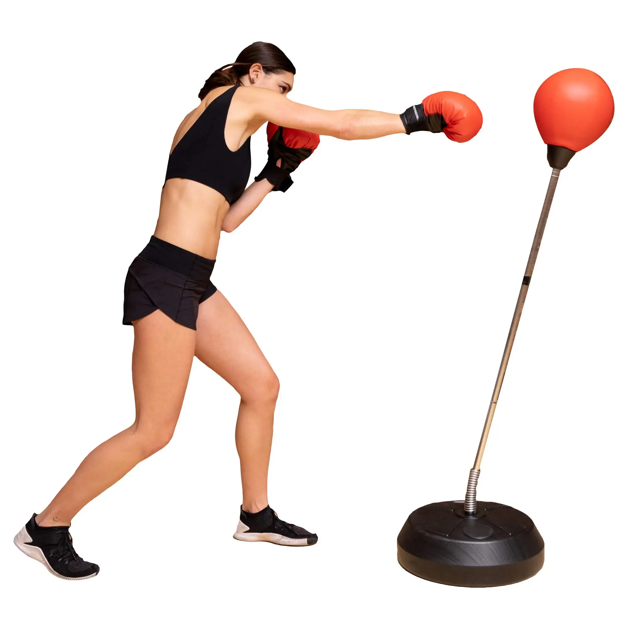 

Professional Free Boxing Equipment Standing Heavy Inflatable Punching Bags Training Target Bag kick Boxing Sand Punching Bag, Red