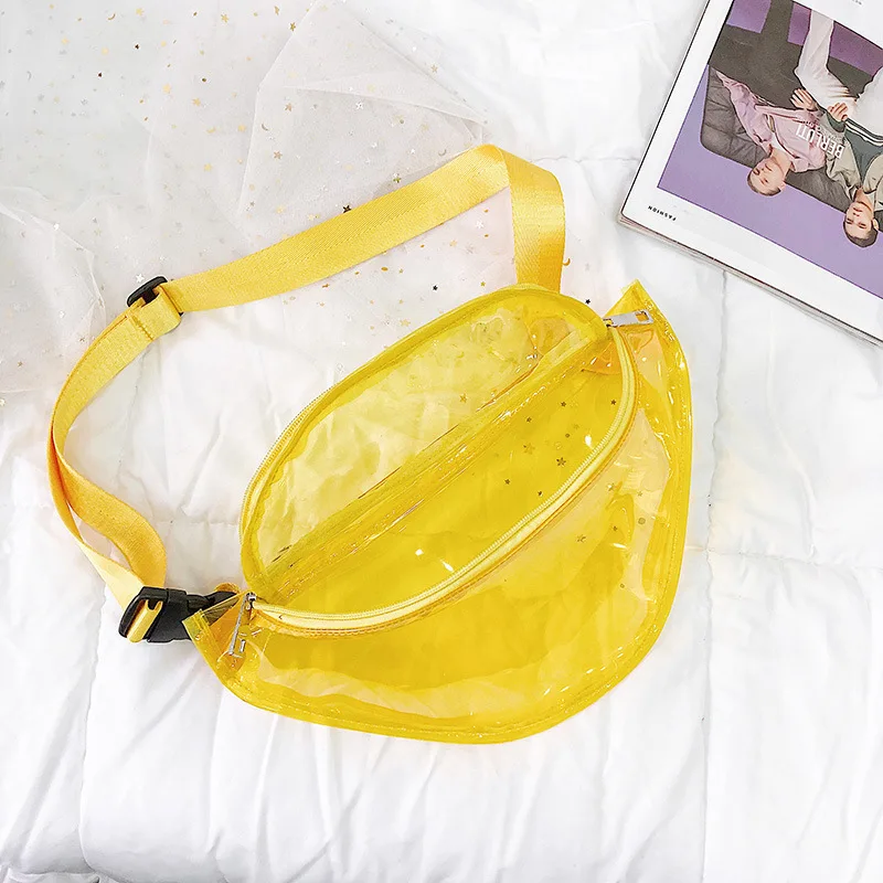 Wholesale Jelly Color Transparent Waist Bag Clear Fanny Pack With Cheap