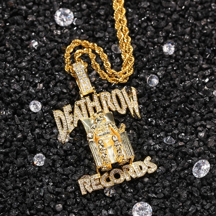 

Wholesale Letter Customize Made Cz Bling Deathrow Diamond Pendant